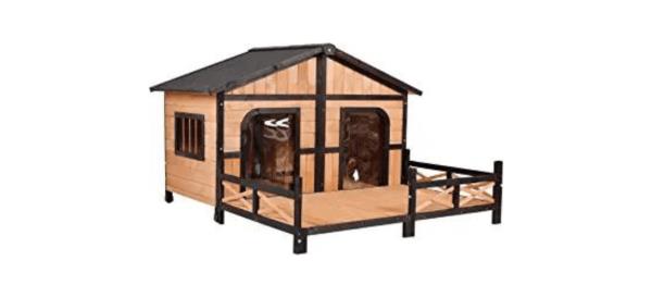 PawHut Large Dog House Cabin with Porch